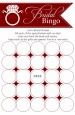 Engagement Ring Maroon - Bridal Shower Gift Bingo Game Card thumbnail