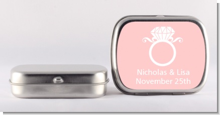 Engagement Ring - Personalized Bridal Shower Mint Tins