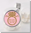 Engagement Ring Pink Gold Glitter - Personalized Bridal Shower Candy Jar thumbnail