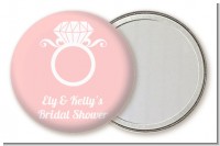 Engagement Ring - Personalized Bridal Shower Pocket Mirror Favors