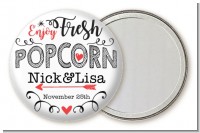 Enjoy Fresh Popcorn - Personalized Bridal Shower Pocket Mirror Favors