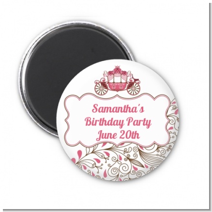 Fairy Tale Princess Carriage - Personalized Birthday Party Magnet Favors