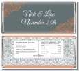 Grey & Orange - Personalized Bridal Shower Candy Bar Wrappers thumbnail