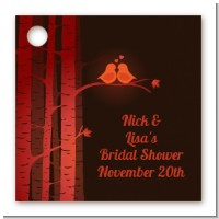 Fall Love Birds - Personalized Bridal Shower Card Stock Favor Tags