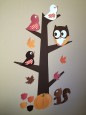 Owl - Fall Theme or Halloween - Baby Shower Fall Owl Tree Cut-Out thumbnail