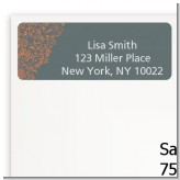 Grey & Orange - Bridal Shower Return Address Labels