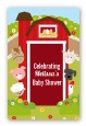Farm Animals - Custom Large Rectangle Baby Shower Sticker/Labels thumbnail