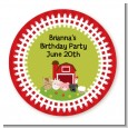 Farm Animals - Round Personalized Birthday Party Sticker Labels thumbnail
