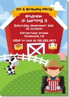 Farm Boy - Birthday Party Invitations
