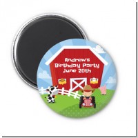 Farm Boy - Personalized Birthday Party Magnet Favors