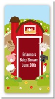 Farm Animals - Custom Rectangle Baby Shower Sticker/Labels