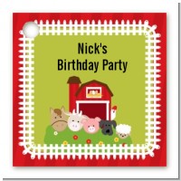 Farm Animals - Personalized Birthday Party Card Stock Favor Tags