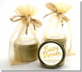 Faux Gold and Yellow Stripes - Baby Shower Gold Tin Candle Favors