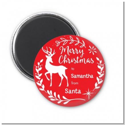 Festive Antlers - Personalized Christmas Magnet Favors