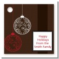 Festive Ornaments - Personalized Christmas Card Stock Favor Tags thumbnail