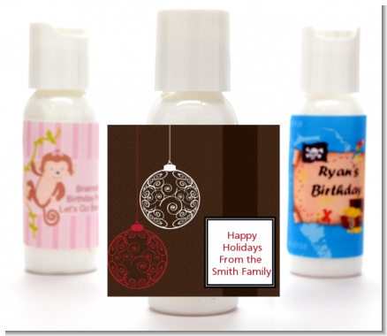 Festive Ornaments - Personalized Christmas Lotion Favors