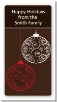 Festive Ornaments - Custom Rectangle Christmas Sticker/Labels