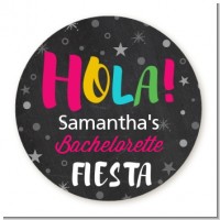 Fiesta - Round Personalized Bridal Shower Sticker Labels