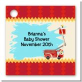 Fire Truck - Personalized Baby Shower Card Stock Favor Tags