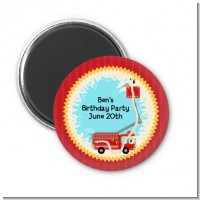 Fire Truck - Personalized Baby Shower Magnet Favors