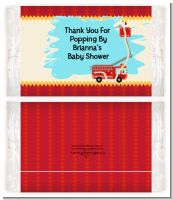 Fire Truck - Personalized Popcorn Wrapper Baby Shower Favors