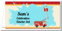 Fire Truck - Personalized Baby Shower Place Cards