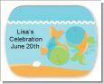 Fish | Pisces Horoscope - Personalized Baby Shower Rounded Corner Stickers thumbnail