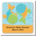 Fish | Pisces Horoscope - Square Personalized Baby Shower Sticker Labels thumbnail