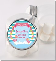 Flamingo - Personalized Baby Shower Candy Jar