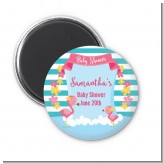 Flamingo - Personalized Baby Shower Magnet Favors