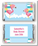 Flamingo - Personalized Baby Shower Mini Candy Bar Wrappers