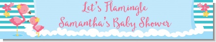 Flamingo - Personalized Baby Shower Banners