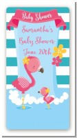 Flamingo - Custom Rectangle Baby Shower Sticker/Labels