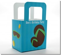 Flip Flops Boy Pool Party - Personalized Birthday Party Favor Boxes