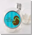 Flip Flops Boy Pool Party - Personalized Birthday Party Candy Jar thumbnail