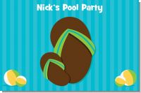 Flip Flops Boy Pool Party - Personalized Birthday Party Placemats