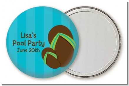 Flip Flops Boy Pool Party - Personalized Birthday Party Pocket Mirror Favors