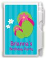 Flip Flops Girl Pool Party - Birthday Party Personalized Notebook Favor thumbnail