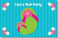 Flip Flops Girl Pool Party - Personalized Birthday Party Placemats