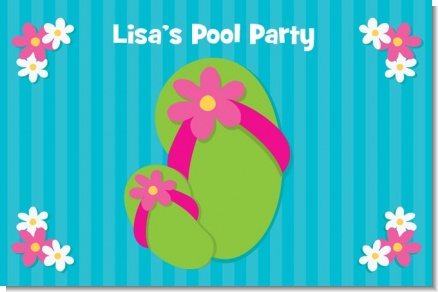 Flip Flops Girl Pool Party - Personalized Birthday Party Placemats