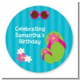 Flip Flops Girl Pool Party - Personalized Birthday Party Table Confetti thumbnail