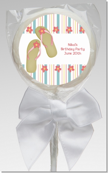 Flip Flops - Personalized Birthday Party Lollipop Favors