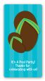 Flip Flops Boy Pool Party - Custom Rectangle Birthday Party Sticker/Labels thumbnail