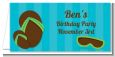 Flip Flops Boy Pool Party - Personalized Birthday Party Place Cards thumbnail