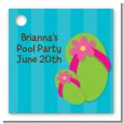 Flip Flops Girl Pool Party - Personalized Birthday Party Card Stock Favor Tags thumbnail