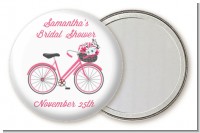 Floral Bicycle - Personalized Bridal Shower Pocket Mirror Favors