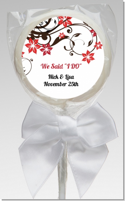 Floral Blossom - Personalized Bridal Shower Lollipop Favors