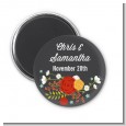 Floral Motif - Personalized Bridal Shower Magnet Favors thumbnail