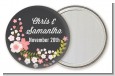 Floral Motif Pink - Personalized Bridal Shower Pocket Mirror Favors thumbnail