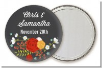 Floral Motif - Personalized Bridal Shower Pocket Mirror Favors